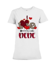 I Love Being A Nene - Red Plaid Heart Premium Fit Ladies Tee tile