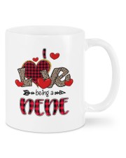 I Love Being A Nene - Red Plaid Heart Mugs tile