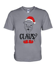 Pitbull Claus V-Neck T-Shirt tile