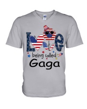 Love Being Called Gaga Life 4th Of July V-Neck T-Shirt tile