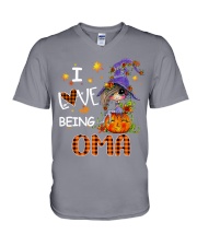 I Love Being Oma-Pumpkin Art V-Neck T-Shirt tile