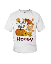 Thankful Blessed Honey Youth T-Shirt tile