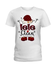 Lele Claus-Red Plaid Ladies T-Shirt tile