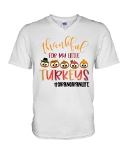 Thankful For My Little Turkeys Grangranlife V-Neck T-Shirt tile