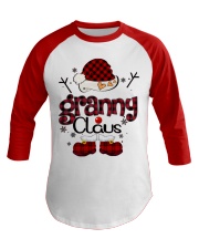 Granny Claus-Red Plaid Baseball Tee front