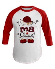 Ma Claus-Red Plaid Baseball Tee front