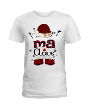 Ma Claus-Red Plaid Ladies T-Shirt tile