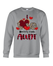 I Love Being An Aunt - Red Plaid Heart Crewneck Sweatshirt tile