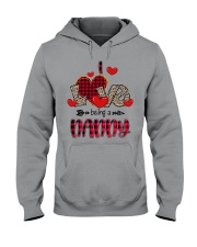I Love Being A Nanny - Red Plaid Heart Hooded Sweatshirt tile
