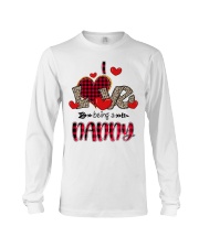I Love Being A Nanny - Red Plaid Heart Long Sleeve Tee tile