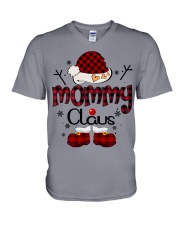 Mommy Claus-Red Plaid V-Neck T-Shirt tile