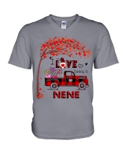 Valentine - I Love Being A Nene V-Neck T-Shirt tile