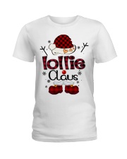 Lollie Claus-Red Plaid Ladies T-Shirt tile