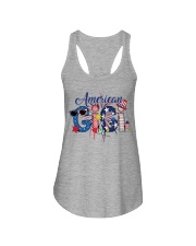Patriotic Doodle 4th Of July American Gigi Ladies Flowy Tank tile