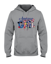 Patriotic Doodle 4th Of July American Gigi Hooded Sweatshirt tile