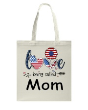 Love Being Called Mom Flag Tote Bag tile