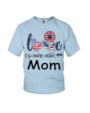 Love Being Called Mom Flag Youth T-Shirt tile
