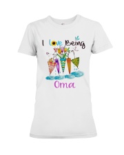 Umbrella - I Love Being Oma Premium Fit Ladies Tee tile