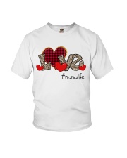 Love Nana Life - Red Plaid Heart Youth T-Shirt tile