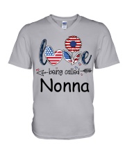 Love Being Called Nonna Flag V-Neck T-Shirt tile