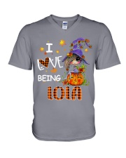 I Love Being Lola-Pumpkin Art V-Neck T-Shirt tile
