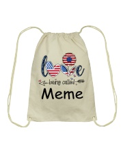 Love Being Called Meme Flag Drawstring Bag tile