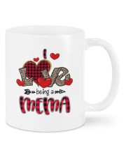 I Love Being A Mema - Red Plaid Heart Mugs tile