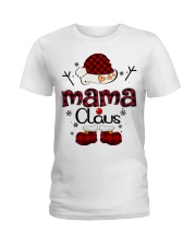 Mama Claus-Red Plaid Ladies T-Shirt tile