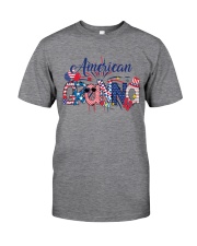4th Of July Patriotic Doodle American Granna Classic T-Shirt front