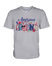 4th Of July Patriotic Doodle American Granna V-Neck T-Shirt tile