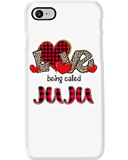 Love being called Juju - Red Plaid Heart Phone Case tile