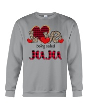 Love being called Juju - Red Plaid Heart Crewneck Sweatshirt tile