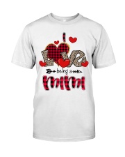 I Love Being A Mimi - Red Plaid Heart Premium Fit Mens Tee tile