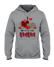 I Love Being A Mimi - Red Plaid Heart Hooded Sweatshirt tile