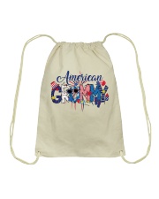 Patriotic Doodle 4th Of July American Grammy Drawstring Bag tile