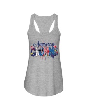 Patriotic Doodle 4th Of July American Grammy Ladies Flowy Tank tile
