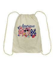 Patriotic Doodle 4th Of July American Mom Drawstring Bag tile