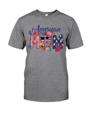 Patriotic Doodle 4th Of July American Mom Classic T-Shirt front