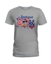 Patriotic Doodle 4th Of July American Mom Ladies T-Shirt tile