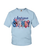 Patriotic Doodle 4th Of July American Granny Youth T-Shirt tile