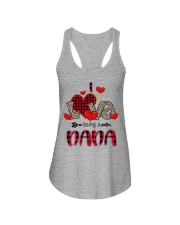 I Love Being A Nana - Red Plaid Heart Ladies Flowy Tank tile
