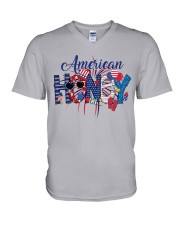 Patriotic Doodle 4th Of July American Honey V-Neck T-Shirt tile
