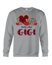 Love being called Gigi - Red Plaid Heart Crewneck Sweatshirt tile
