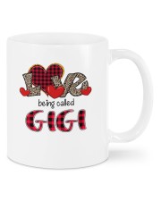 Love being called Gigi - Red Plaid Heart Mugs tile