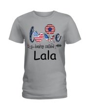 Love Being Called Lala Flag Ladies T-Shirt tile