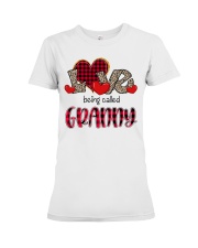 Love being called Granny - Red Plaid Heart Premium Fit Ladies Tee tile