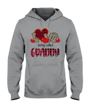 Love being called Granny - Red Plaid Heart Hooded Sweatshirt tile