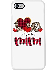 Love being called Mimi - Red Plaid Heart Phone Case tile