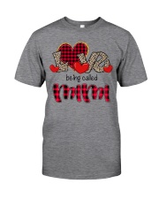 Love being called Mimi - Red Plaid Heart Classic T-Shirt front