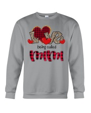 Love being called Mimi - Red Plaid Heart Crewneck Sweatshirt tile